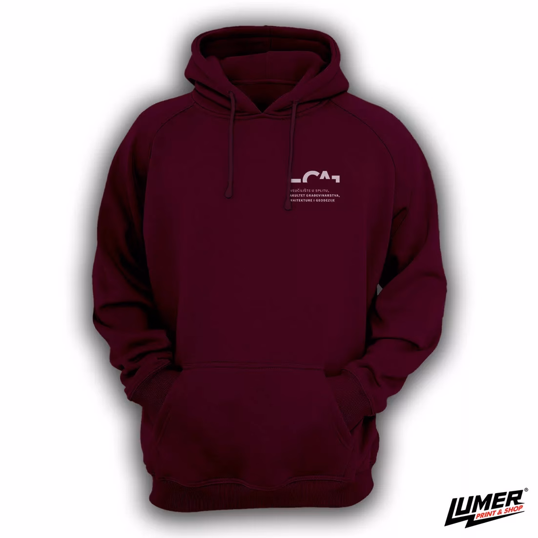 FGAG dark cherry hoodie mali logo