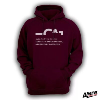 FGAG dark cherry hoodie veliki logo