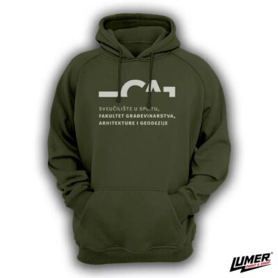 FGAG khaki hoodie veliki logo