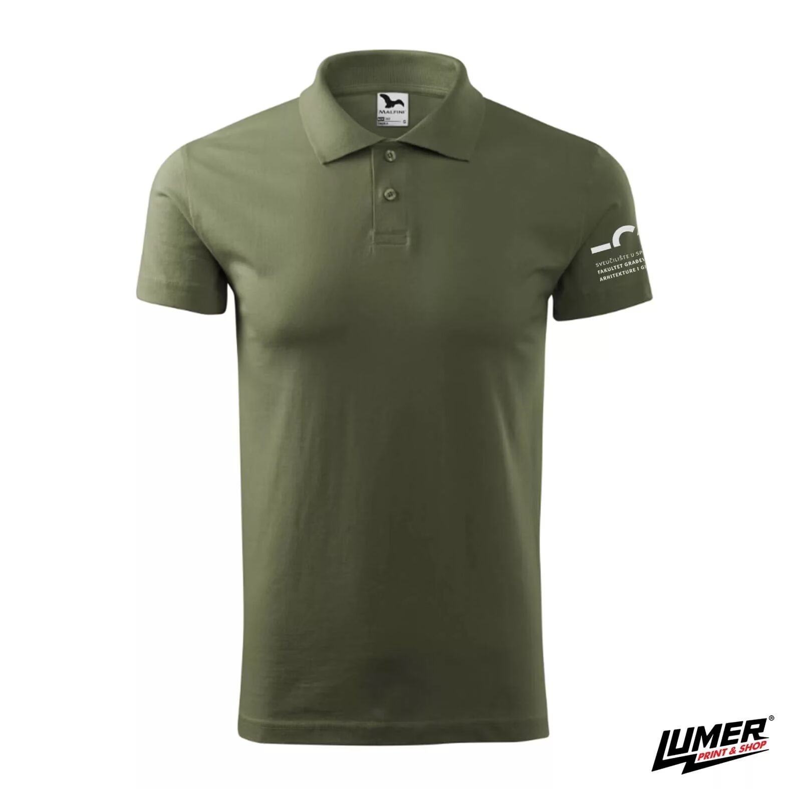 FGAG khaki polo majica logo na rukavu