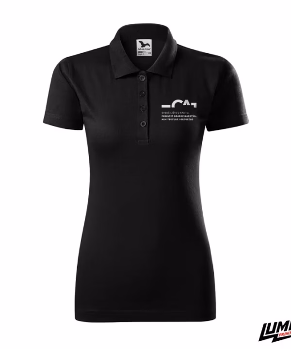 FGAG ženska crna polo majica logo na prsima
