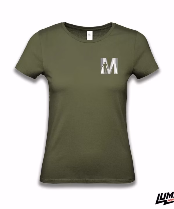 MEFST T-shirt ženski khaki mali logo