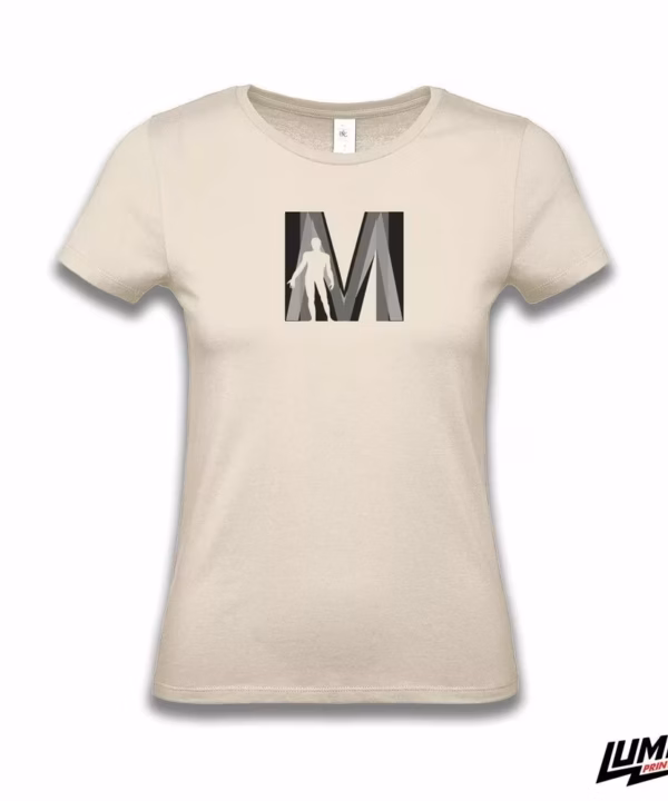 MEFST T-shirt ženski natural veliki logo