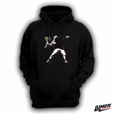 Bacač cvijeća Crni Hoodie