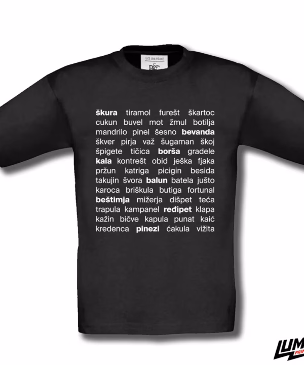 Dalmatinske riči dječja crna