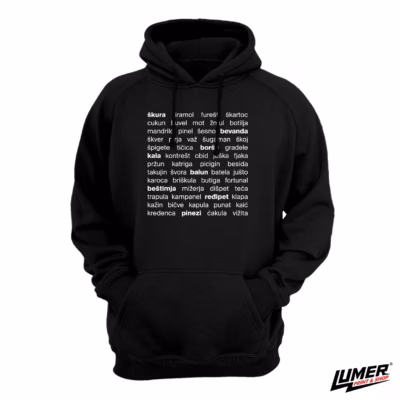 Dalmatinske Riči Crni Hoodie