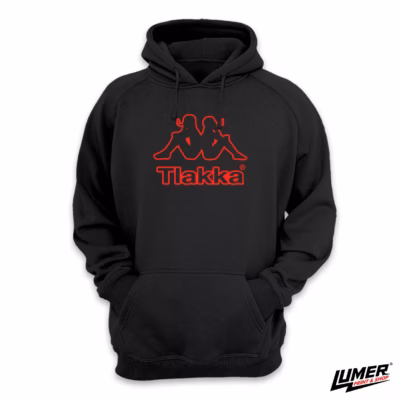 Tlakka crveno Hoodie Crna