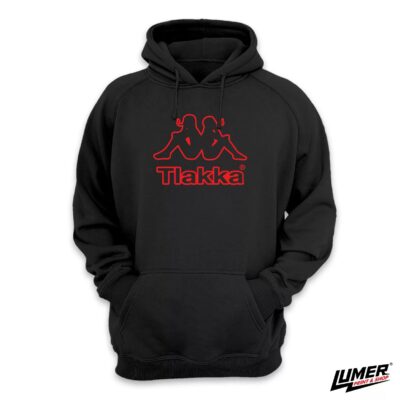 Tlakka crveno Hoodie Crna