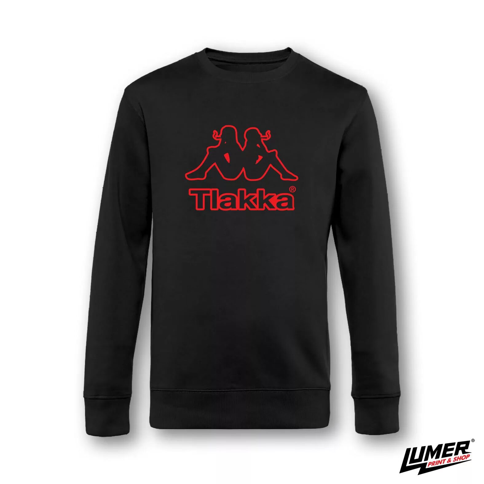 Tlakka crveno Crewneck Crni