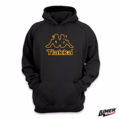 Tlakka žuta Hoodie Crna
