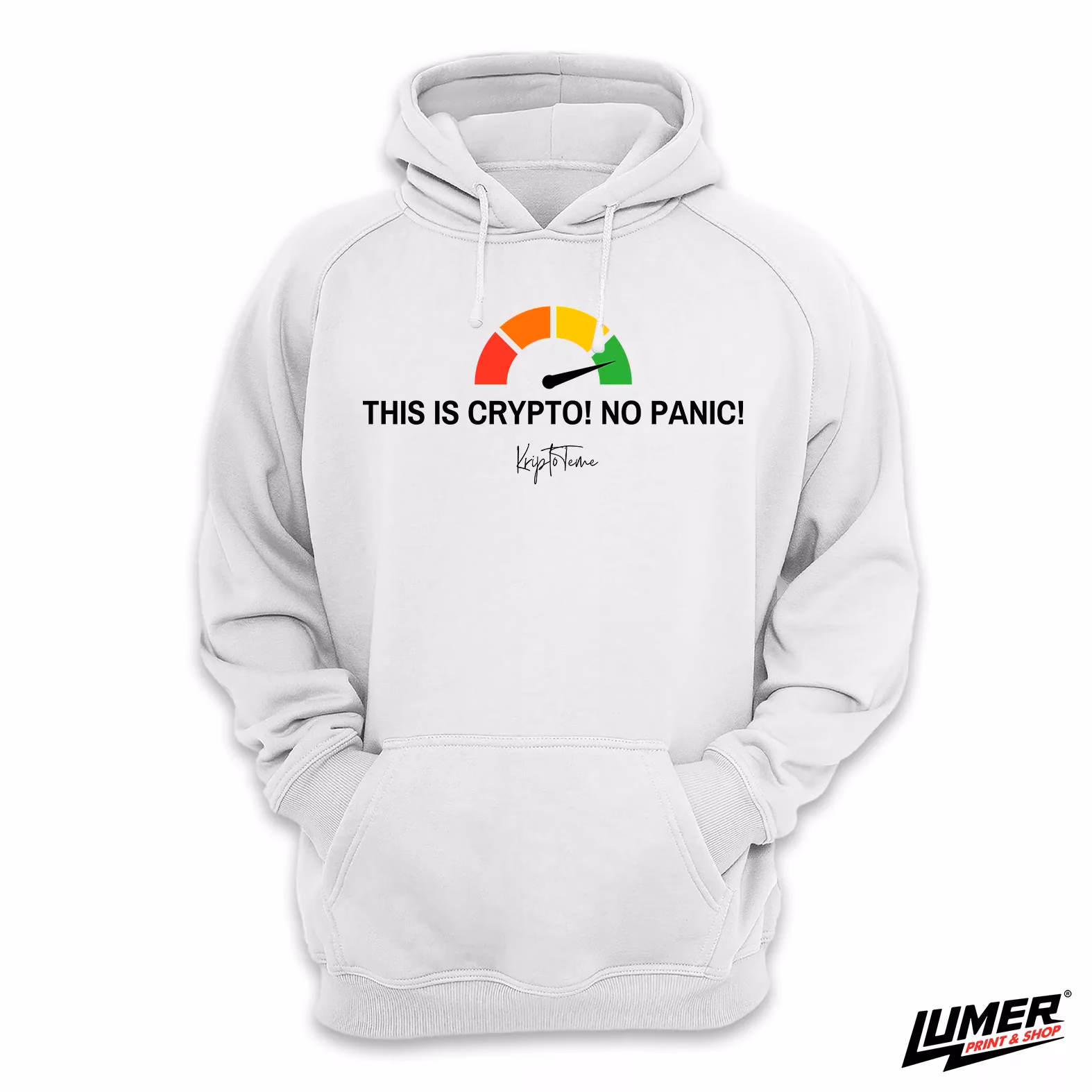 This is Crypto! No Panic! Hoodie Bijela