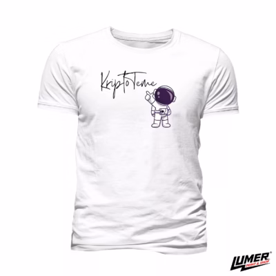 Kripto Teme Astronaut Bijela Majica