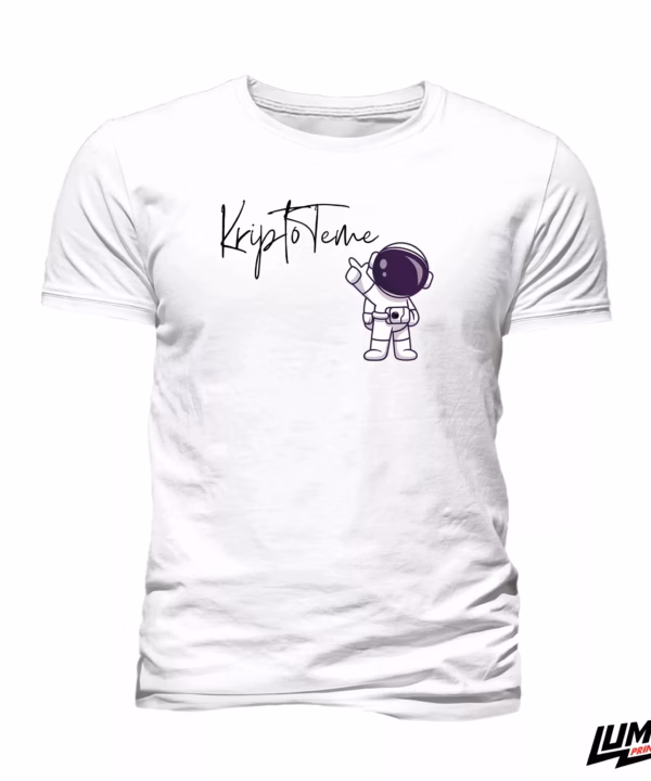 Kripto Teme Astronaut Bijela Majica