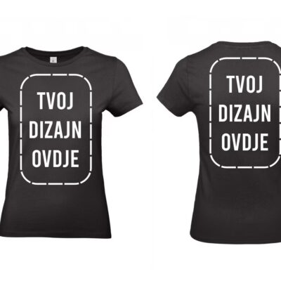 Ženska majica s tvojim dizajnom - Prsa+Leđa