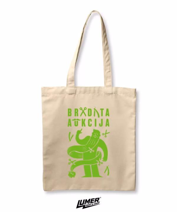 Bradata Aukcija Natural Zelena Torba