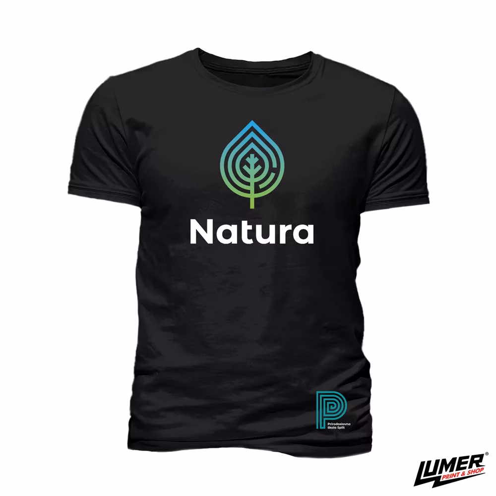 "Natura" Prirodoslovna Crna Majica