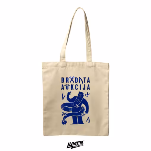 Bradata Aukcija Natural Torba Plavi logo