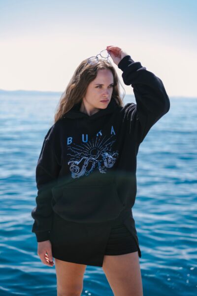 Bura - Oversized Crna Hoodie - Slika 4