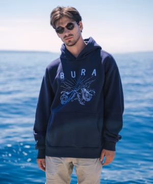 Bura - Oversized Navy Hoodie
