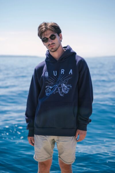 Bura - Oversized Navy Hoodie