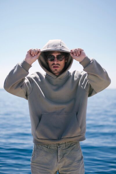 Hoba - Oversized Maslinasta Hoodie - Slika 8
