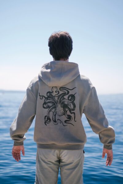 Hoba - Oversized Maslinasta Hoodie - Slika 5