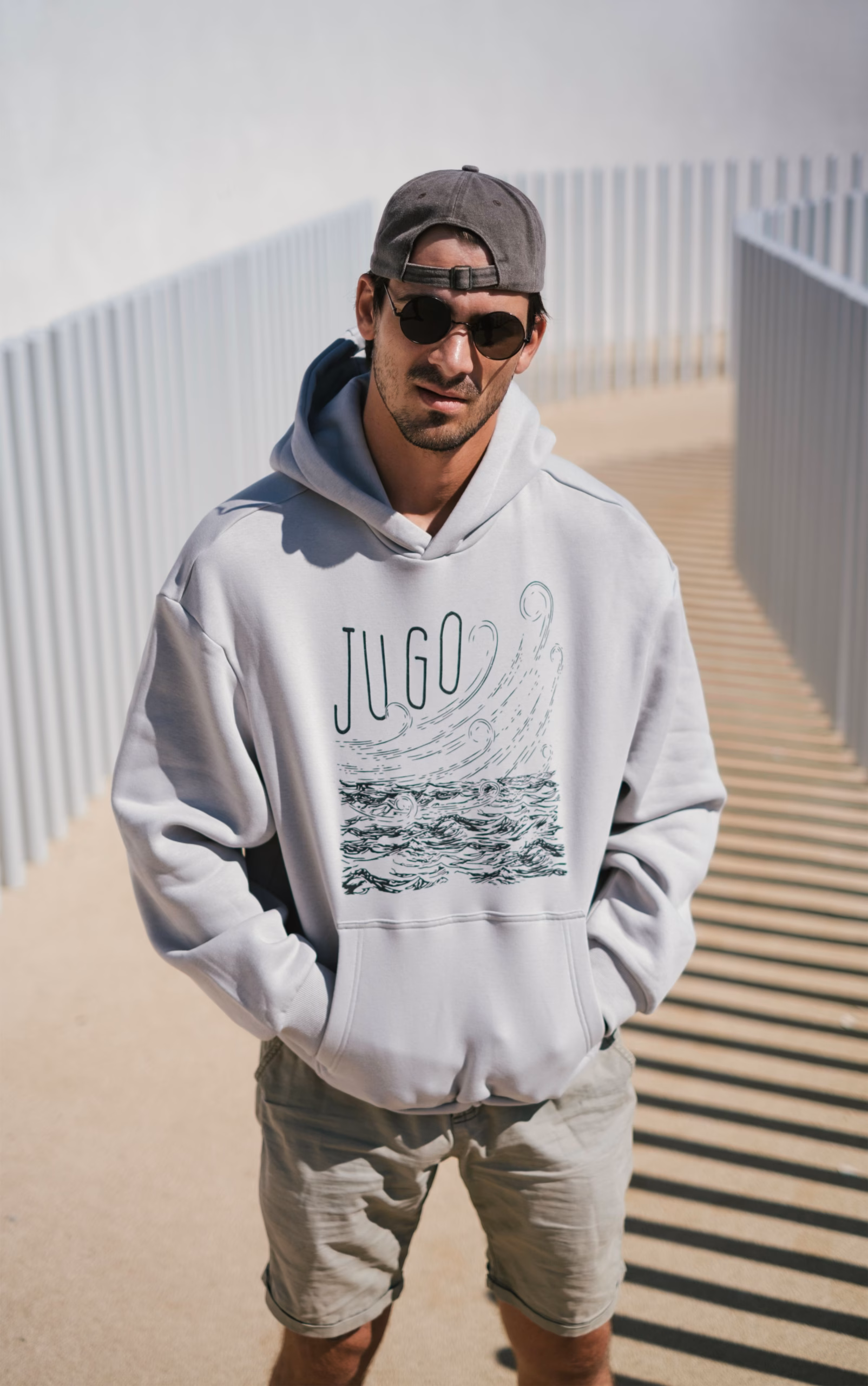 Jugo - Oversized Siva Hoodie