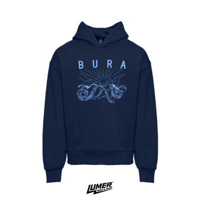 Bura - Oversized Navy Hoodie - Slika 8
