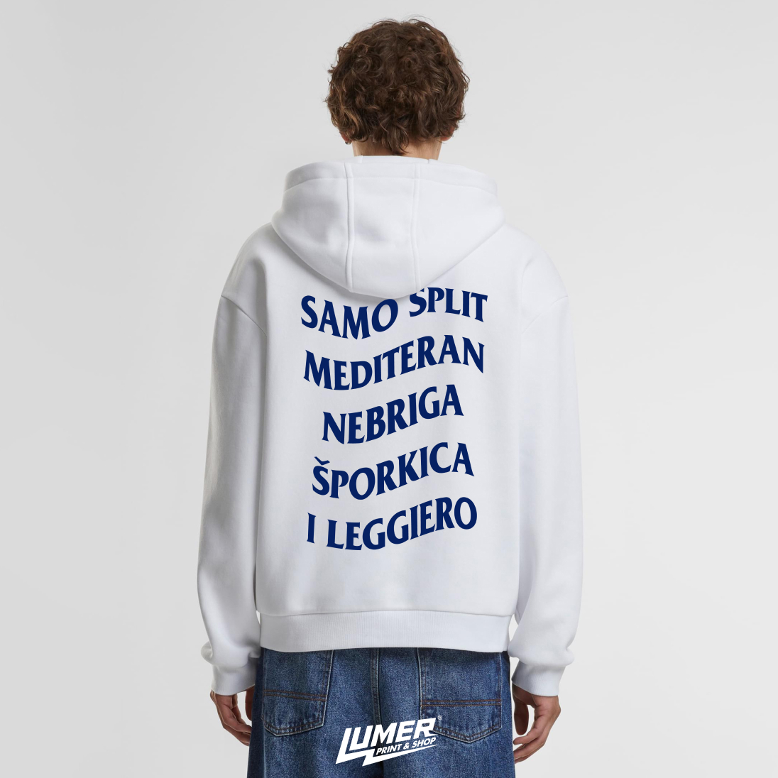 Leggiero Hoodie Bijela Unisex - Slika 6