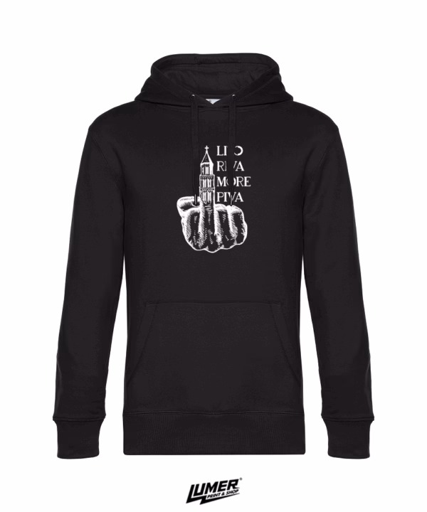 Lito Riva More Piva_hoodie - Crni Hoodie