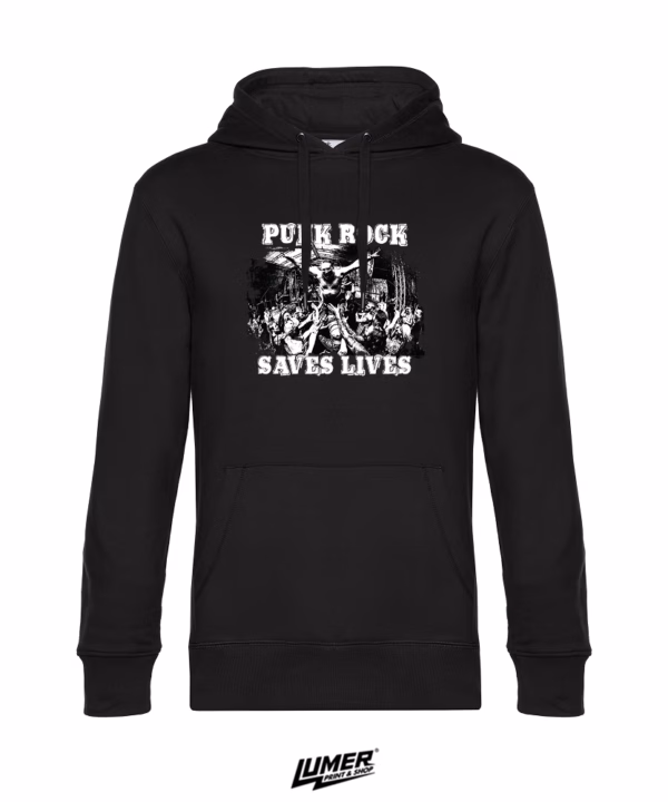 Punk Rock Saves Lives Crna Hoodie