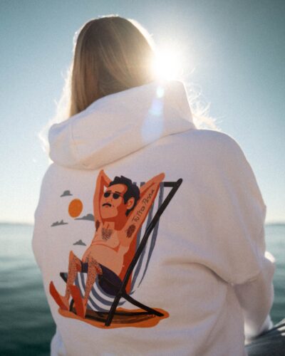 Tutto Passa Oversized Hoodie Bijela