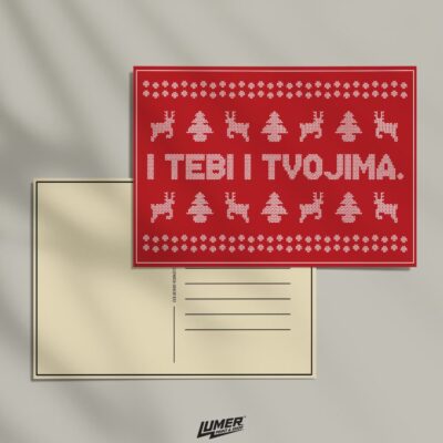 I Tebi i Tvojima - Crvena razglednica čestitka