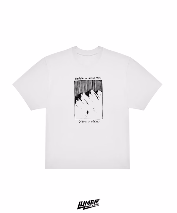 Pingvin u meni - Oversized Majica - Slika 4