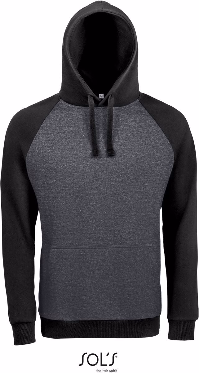 SOL'S Seattle — unisex raglan hoodica, 2-bojna - Slika 3