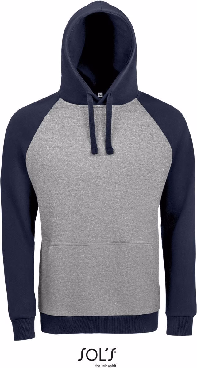 SOL'S Seattle — unisex raglan hoodica, 2-bojna - Slika 2